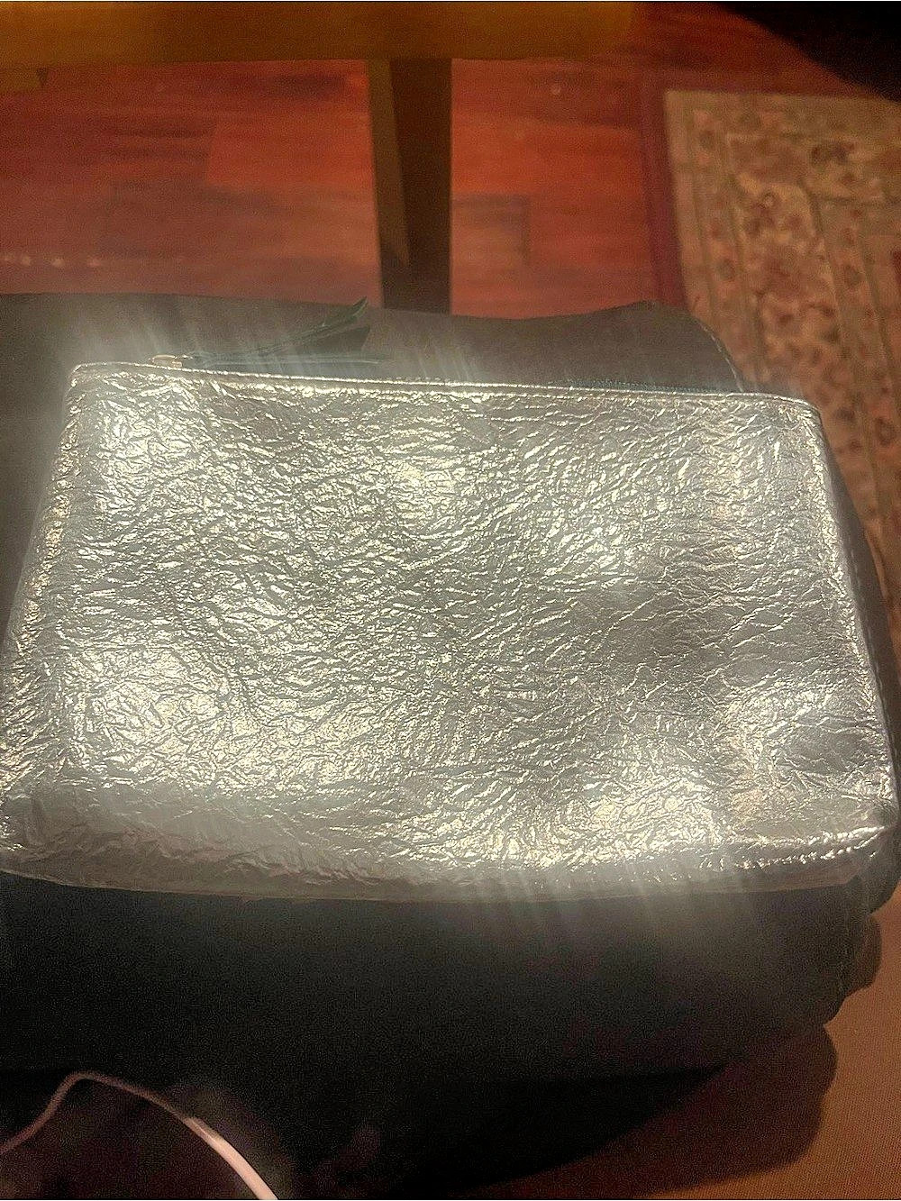 Ipsy Silver Cosmetic Bag